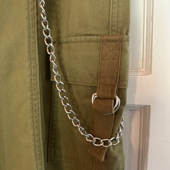 COOL WOMAN'S CARGO PANTS WITH CHAIN - SIZE Small - Picture 2 of 6